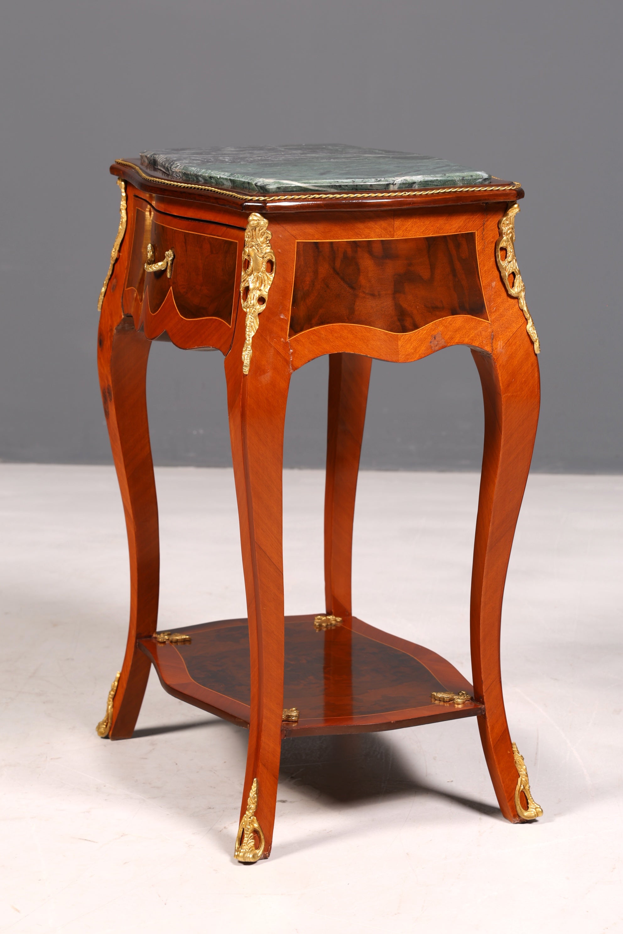 Traumhafter Louis XV Beistelltisch Barock Stil Ablagetisch Marmor Kommode Telefontisch