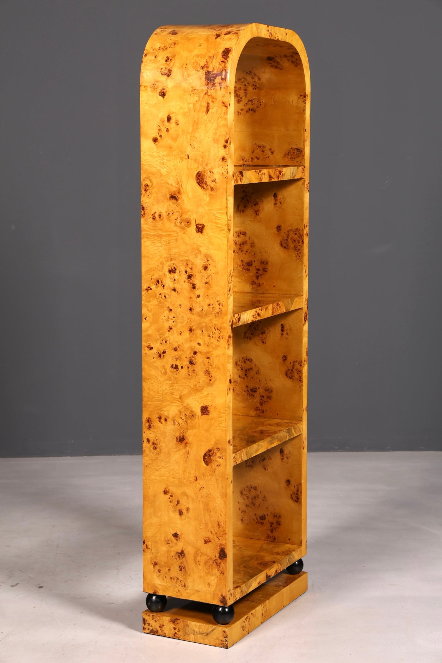 Beautiful Art Deco birch bookcase, iconic shelving unit, bookshelf, book storage