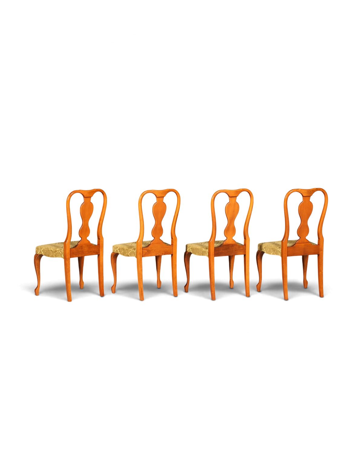 4x Wunderschöne Chippendale Stühle Barock Stil Stuhlset Polsterstuhl Set Küchenstühle Esszimmer Stühle