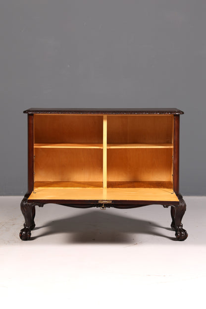 Beautiful Chippendale cabinet, Baroque-style folding cabinet, chest of drawers, antique solid wood