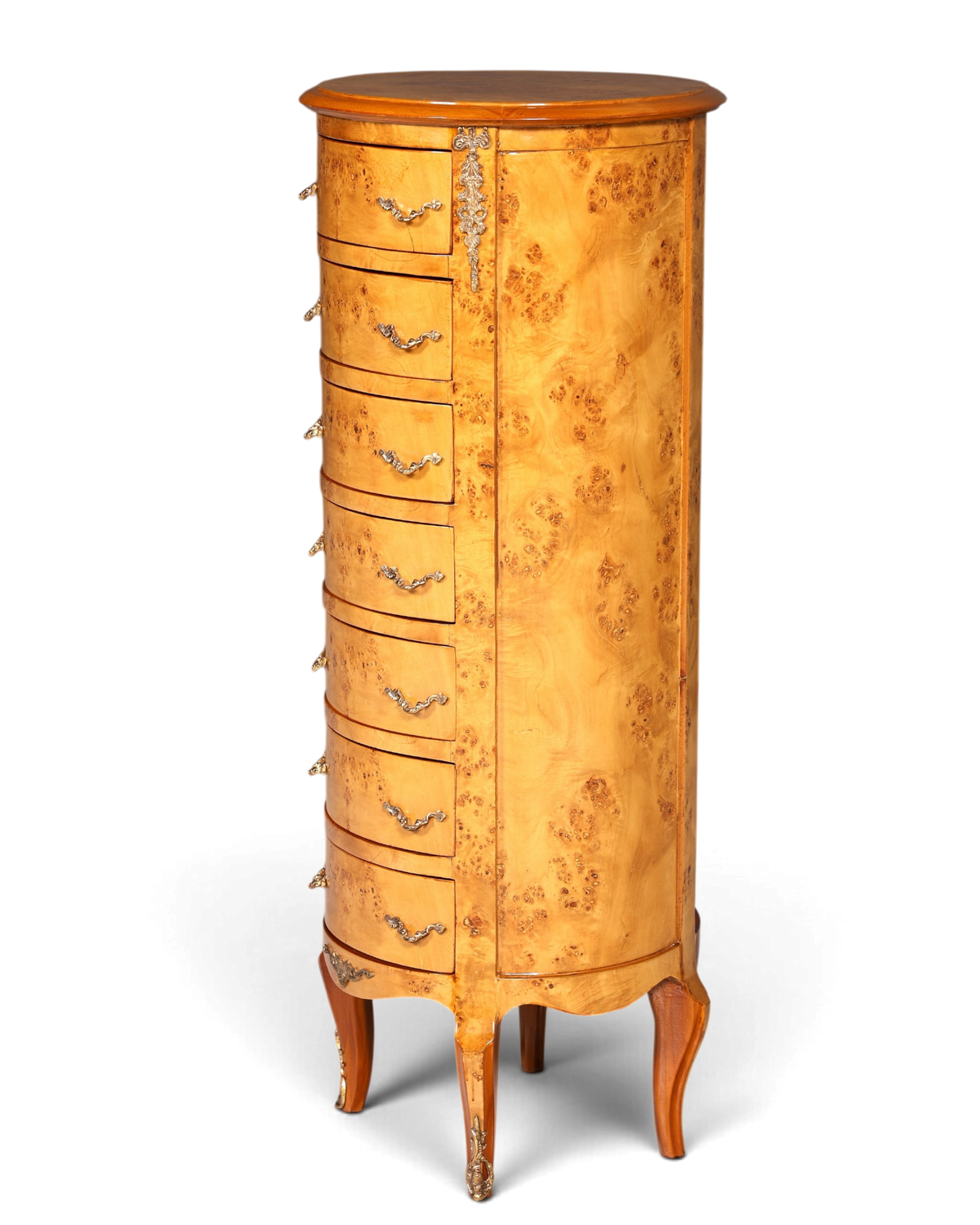 Traumhafte Barock Stil Kommode Antik Stil Louis XV Vertiko Birke Highboard Schubladenkommode