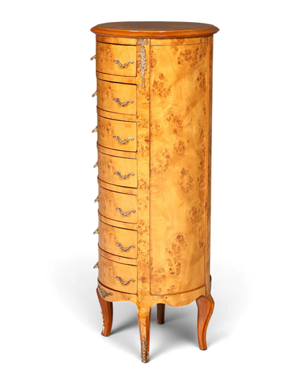 Traumhafte Barock Stil Kommode Antik Stil Louis XV Vertiko Birke Highboard Schubladenkommode