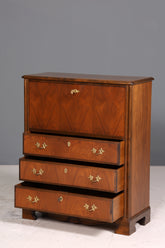 Stilvoller Sekretär im Englischen Stil Büro Vertiko Kommode Mahagoni Schreibkommode