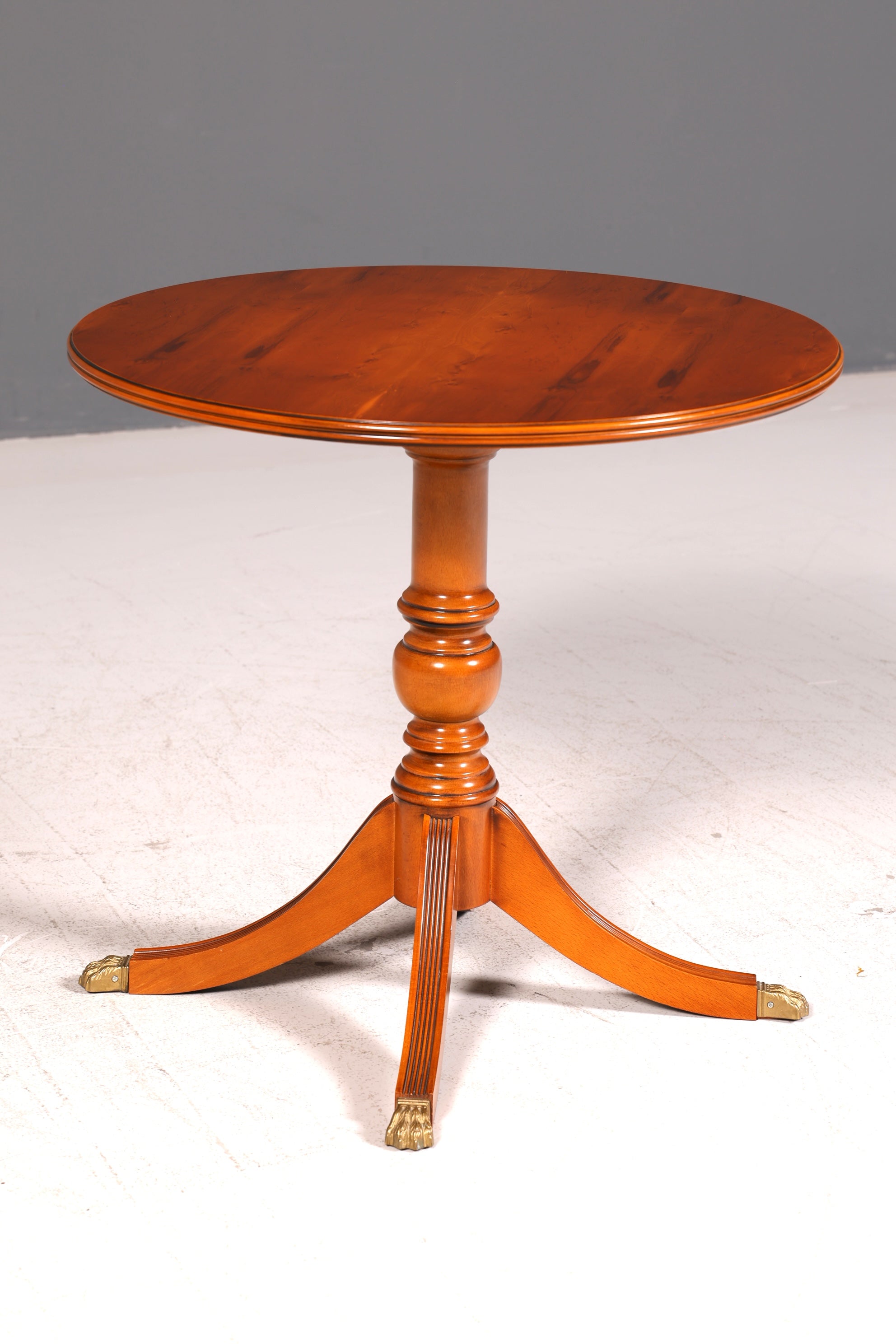 Traumhafter Englischer Beistelltisch Ablagetisch 60s Regency Maritim Echt Holz Rund Vintage Tisch