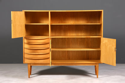 F891 Finish cm Traumhafter Mid Century Highboard Retro Vitrine 60er Jahre Schrank Kommode