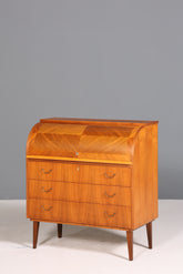 Traumhafter Mid Century Rollladen Sekretär echt Holz Büro Schrank Vintage Schreibkommode