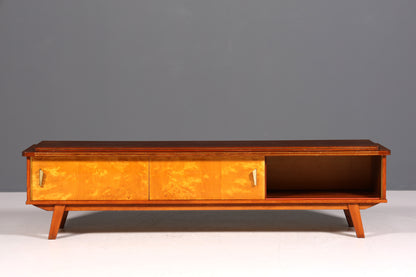 Mid Century Sideboard Vintage TV Kommode 60s Schiebetür Schrank Longboard Retro Lowboard