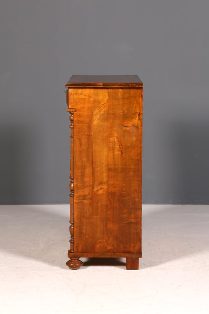 G020 Finish cm Wunderschöne Gründerzeit Kommode Jugendstil Vertiko Schubladenkommode Antik Wäschekommode