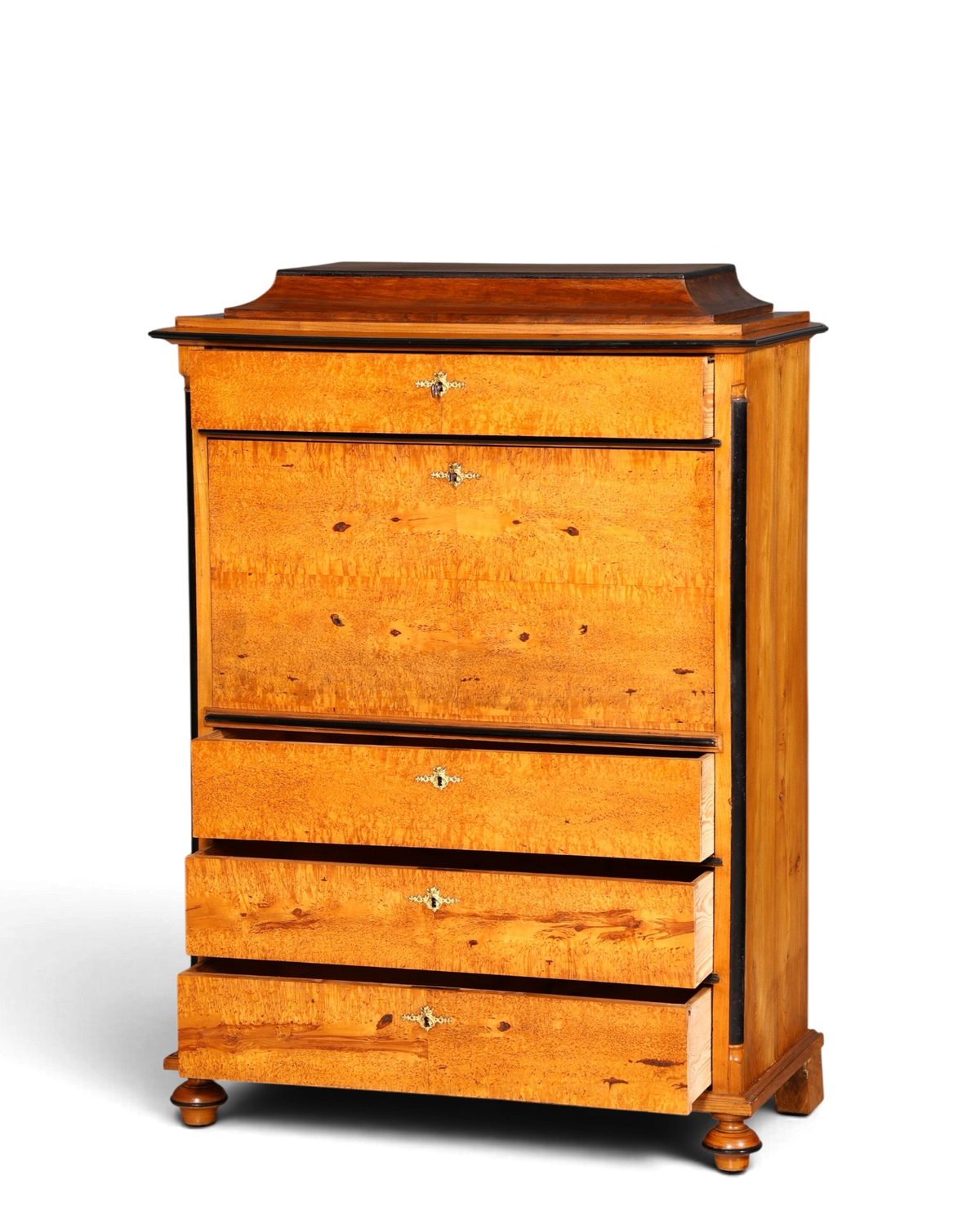G614 Finish Cm Stilvoller Biedermeier Sekretär Louis Philippe Vertiko Antik Kommode Schreibkommode Office Desk (Kopie)