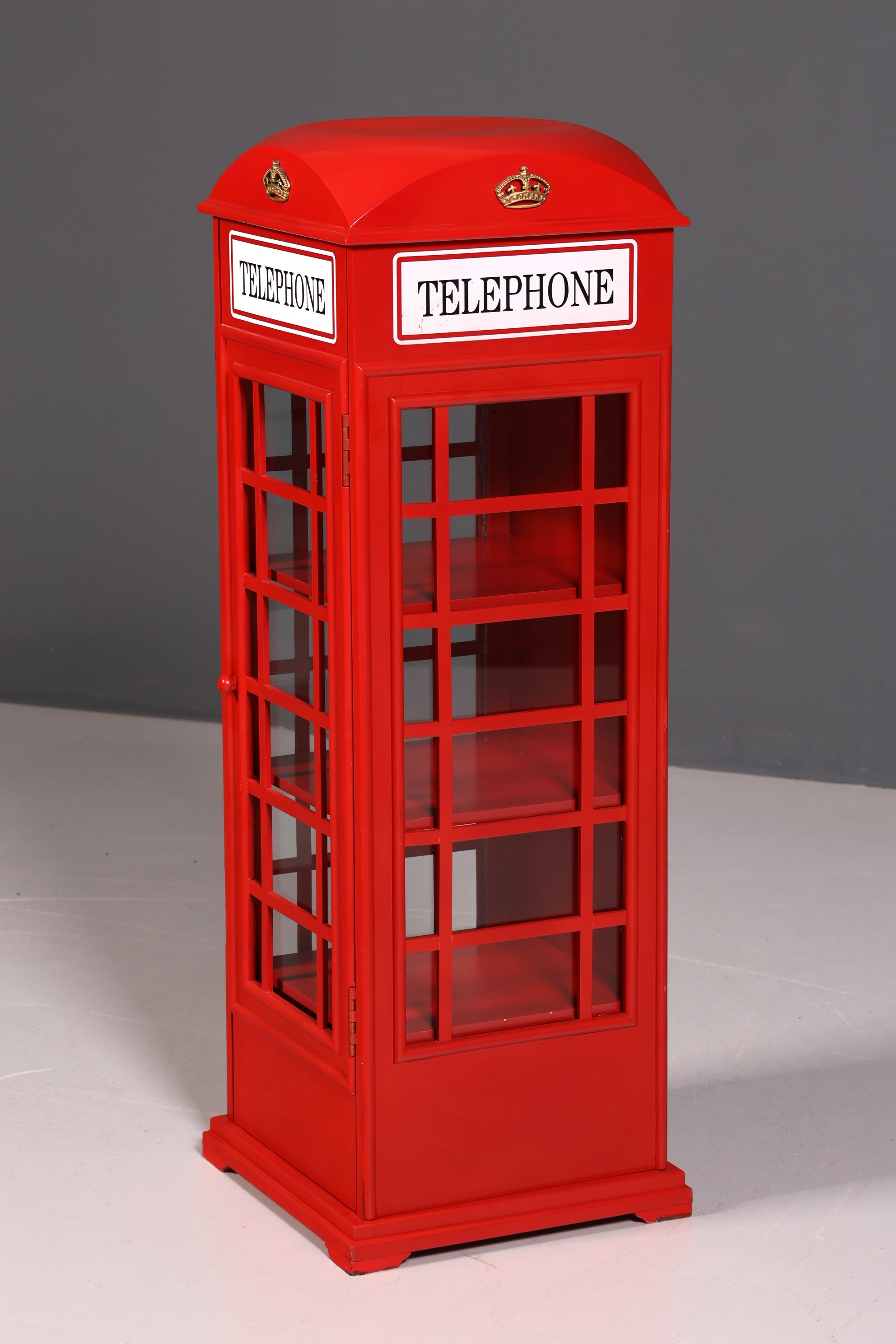 Englische Telefonzelle Vitrine Regal Bücherregal Dekostück London UK Style Red Telephone Booth