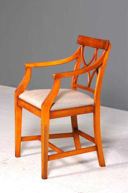 Beautiful Bevan Funell Chair Armchair English Yew Reprodux Antique Secretary Chair UK Upholstered Chair 2 of 2