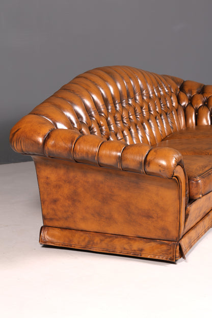 G151 Finish cm Wunderschönes Original Chesterfield Sofa 3- Sitzer echt Leder Oxblood Couch Englisch (Kopie)