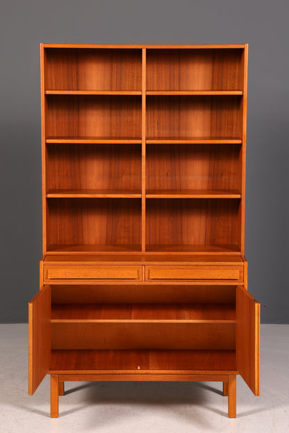 G061 Finish Traumhaftes Mid Century Regal echt Holz Schrank Danish Design Retro Kommode Vintage Bücherregal 60er Jahre