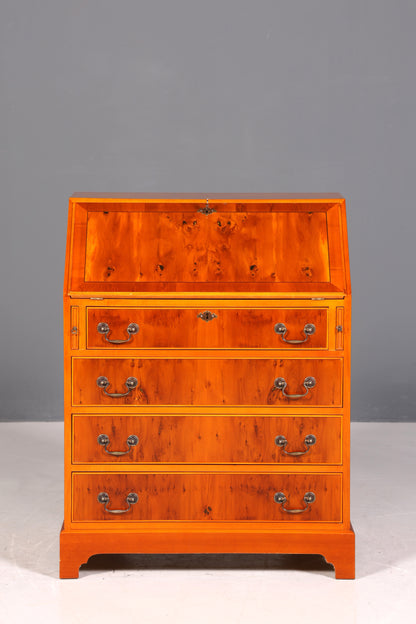 Wunderschöner Englischer Sekretär Eibe Schreibkommode Antik Stil Kommode UK Schreibtisch