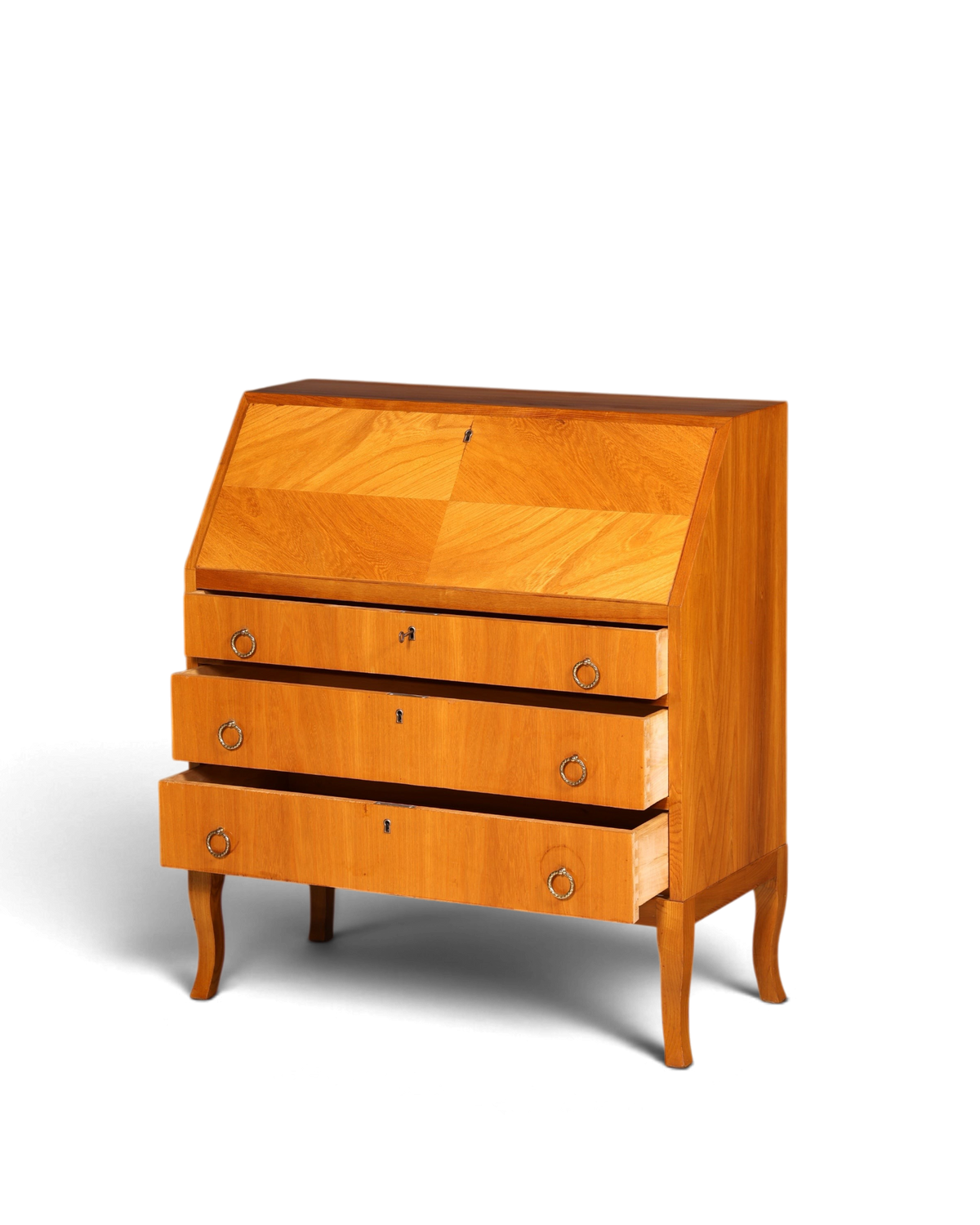 G677 Finish cm Schlichter Mid Century Sekretär Vintage Schreibmöbel echt Holz Kommode Office Secretary (Kopie)