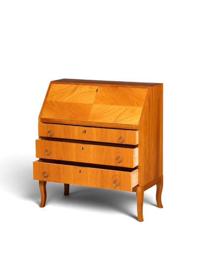 G677 Finish cm Schlichter Mid Century Sekretär Vintage Schreibmöbel echt Holz Kommode Office Secretary (Kopie)