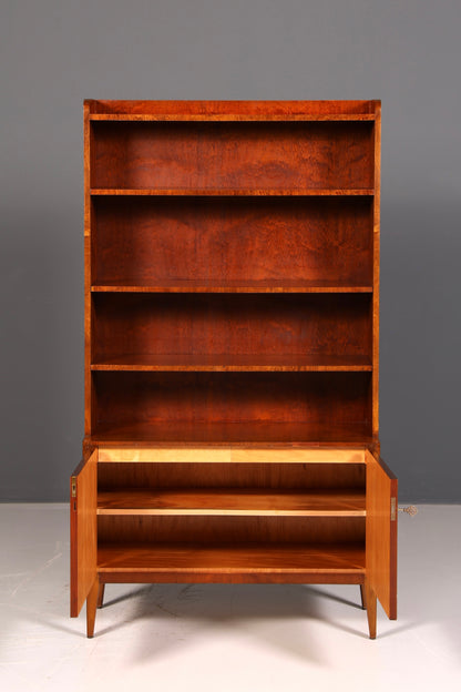 Schlichtes Mid Century Bücherregal Danish Design Regal Schrank Nussbaum Vintage Retro 60s Holz