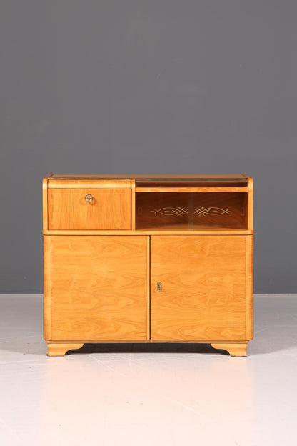 Traumhafte Mid Century Kommode Barschrank Art Deco Vintage Schrank Sideboard Teak 60s Flurkommode