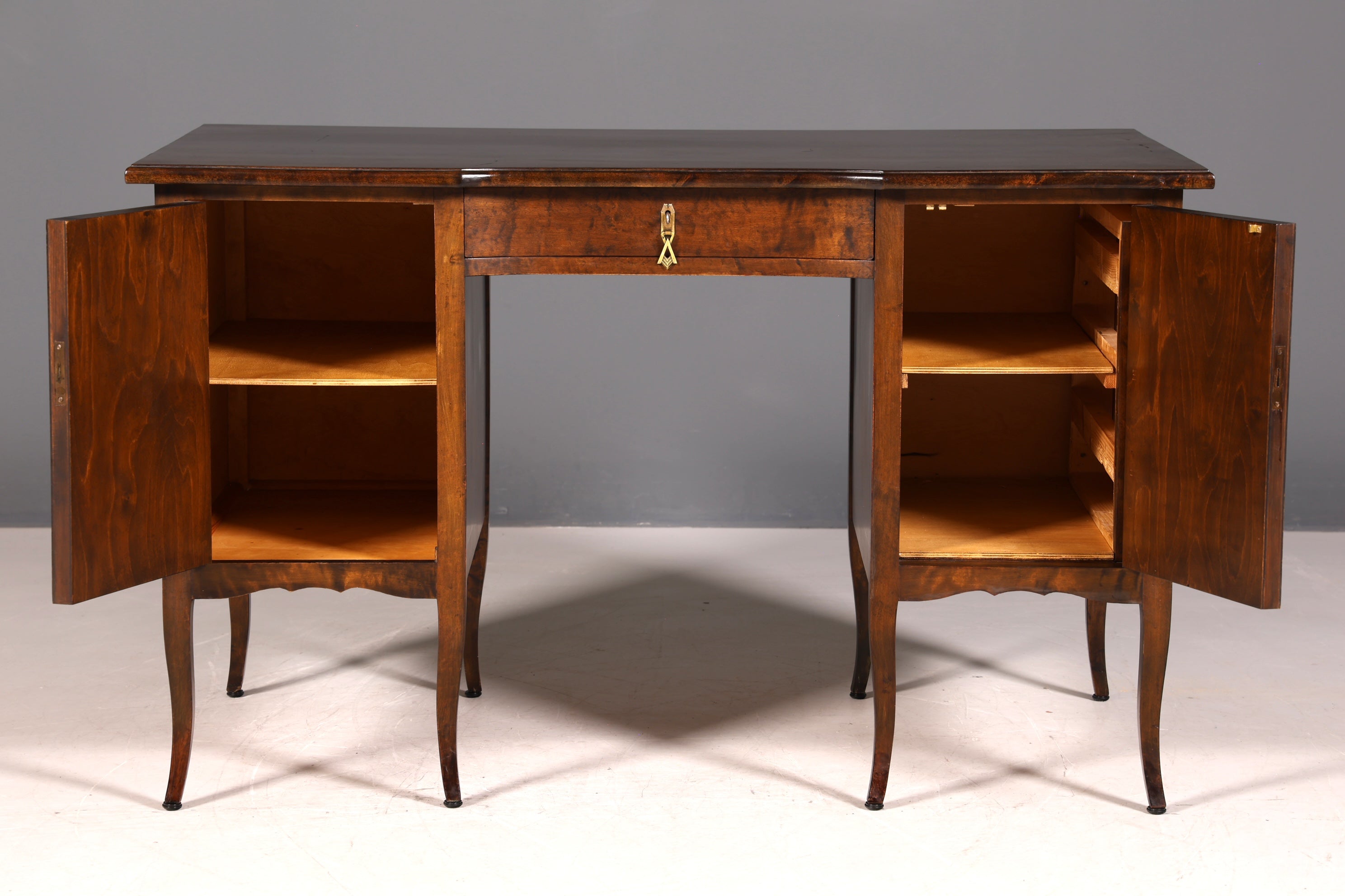 G363 Finish Wunderschöner Jugendstil Schreibtisch echt Holz Office Table (Kopie)