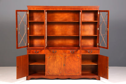 Wunderschöne Englische Vitrine Bücherschrank Buffet Antik Stil Englisch Mahagoni Glasvitrine Bibliothek