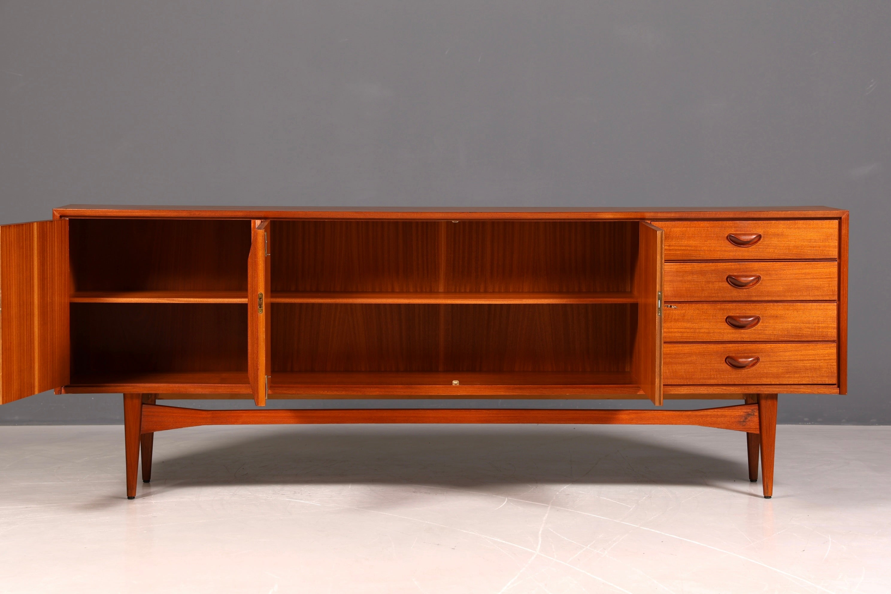 Beeindruckendes Original Heinrich Althoff Sideboard Teak Holz TV Kommode Vintage Schrank 60s