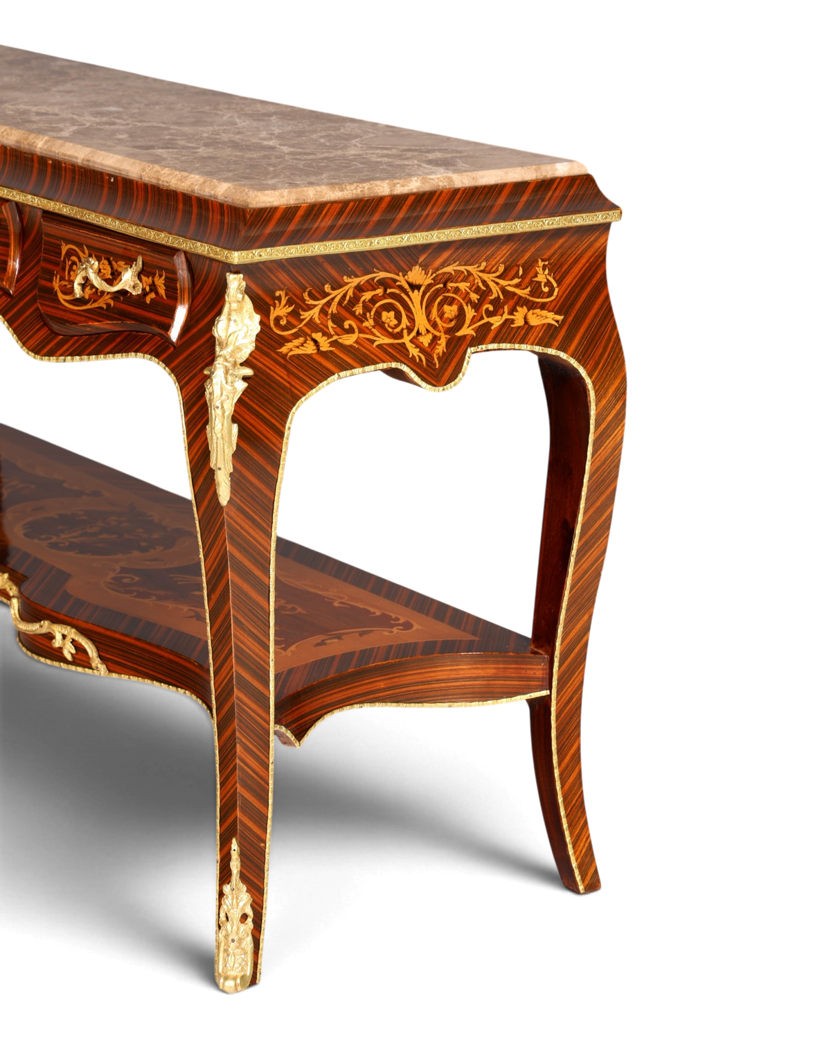 Traumhafte Barock Stil Konsolen Tisch Marmor Antik Stil Intarsien Konsole
