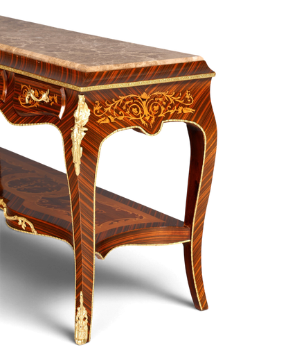 Traumhafte Barock Stil Konsolen Tisch Marmor Antik Stil Intarsien Konsole
