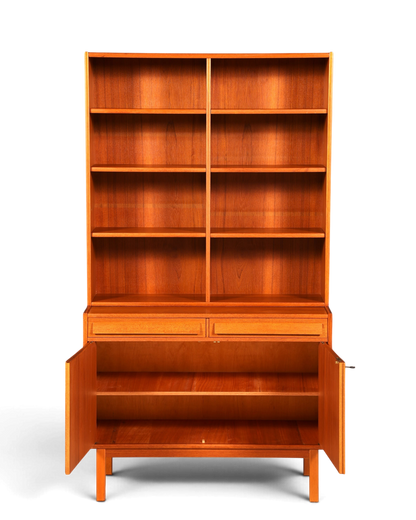 Traumhaftes Mid Century Regal Teak Holz Schrank Danish Design Retro Kommode Vintage Bücherregal 60er Jahre 2 von 2