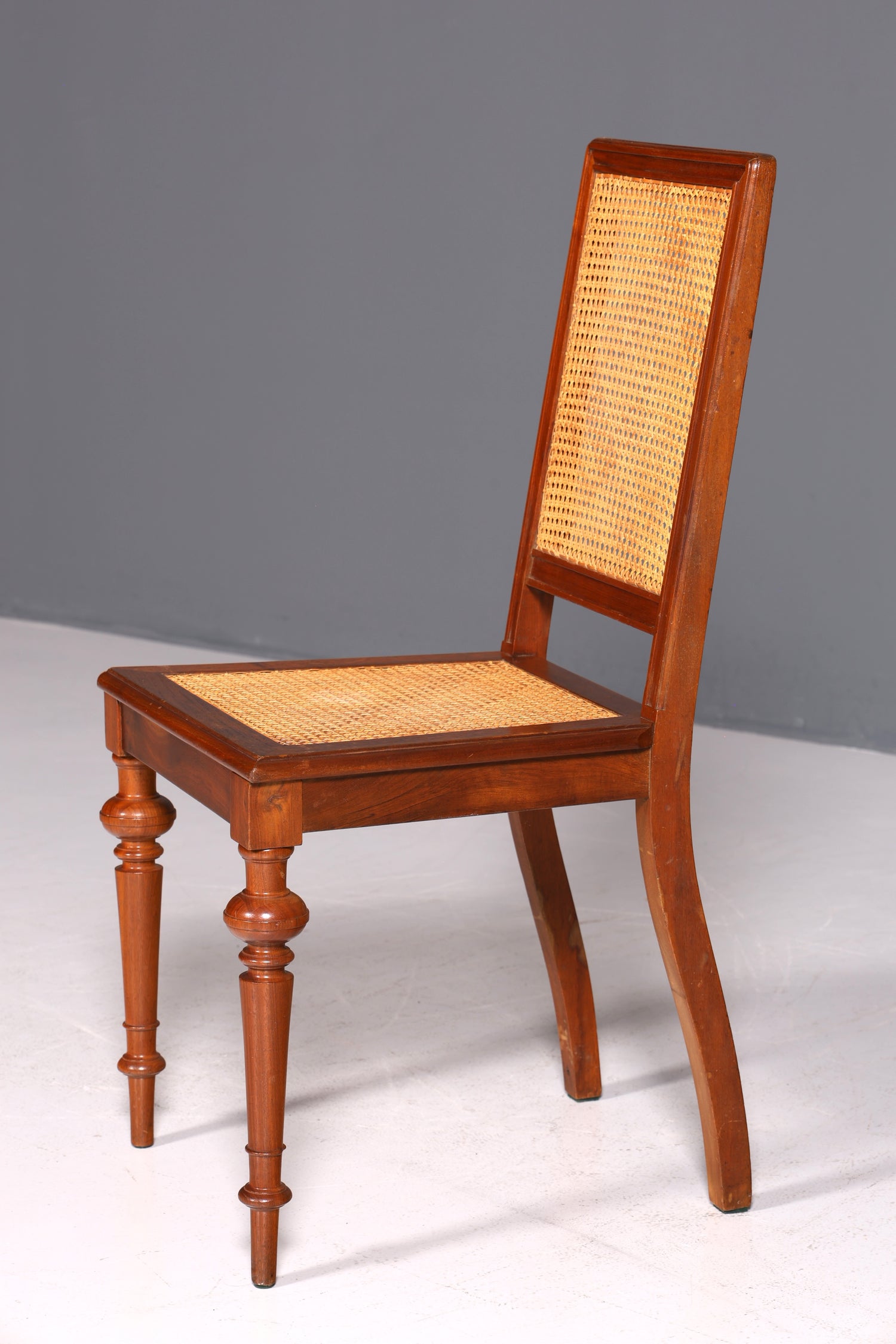 Stilvoller Gründerzeit Stuhl Antik Korbgeflecht Schreibtisch Stuhl Sekretär Stuhl Antik Küchenstuhl 2 von 2