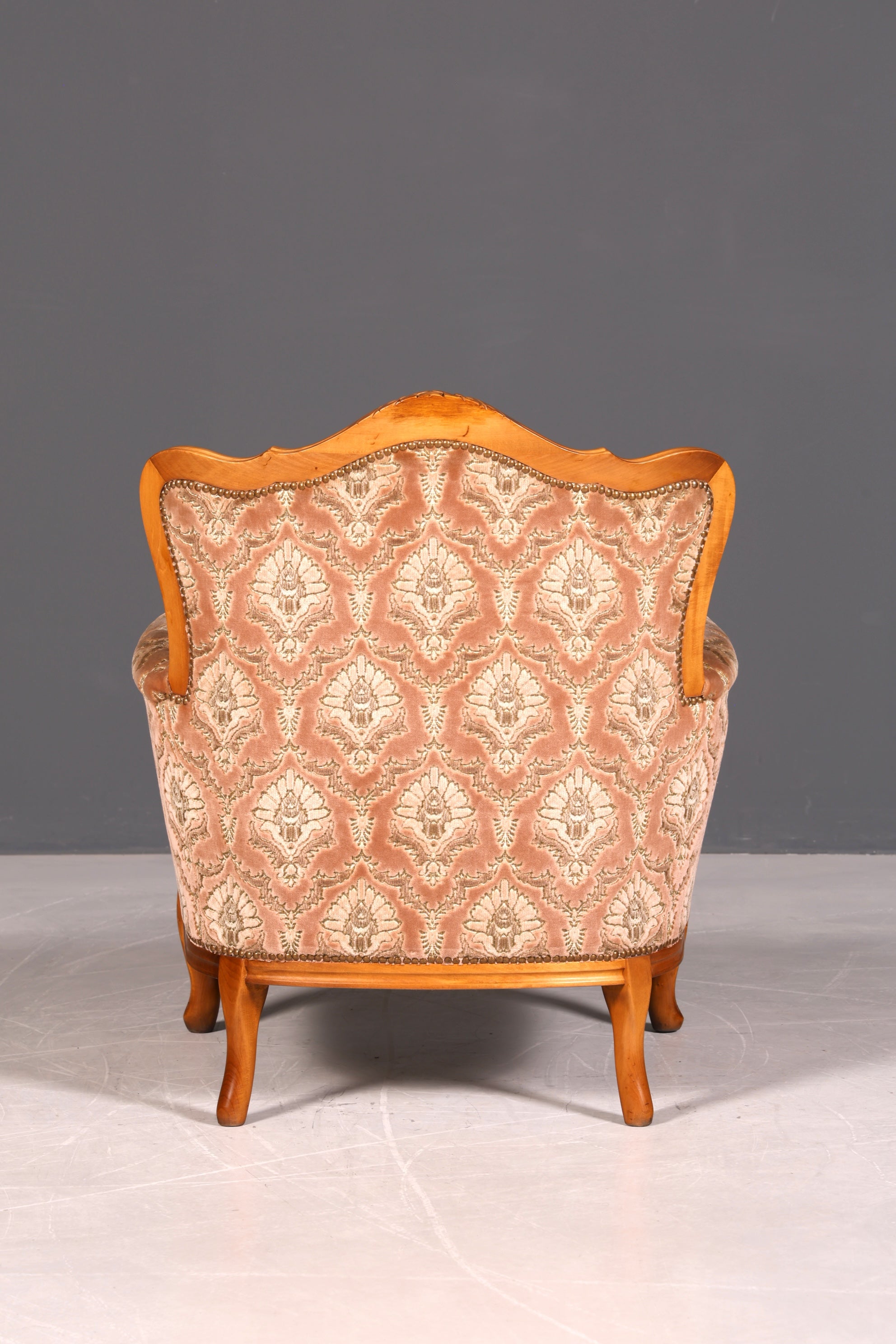 Edler Chippendale Armlehnsessel Barock Stil Sessel Armchair Samt Stoff Sessel 2 von 2