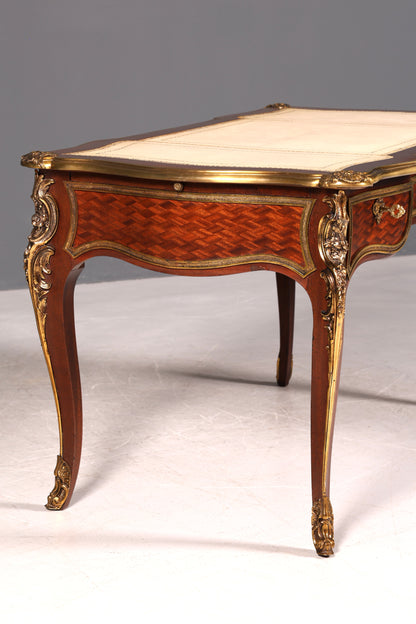 G078 Finish - Louis XV Barock Schreibtisch usw. Messing Zarge, Preis muss ich noch recherchieren