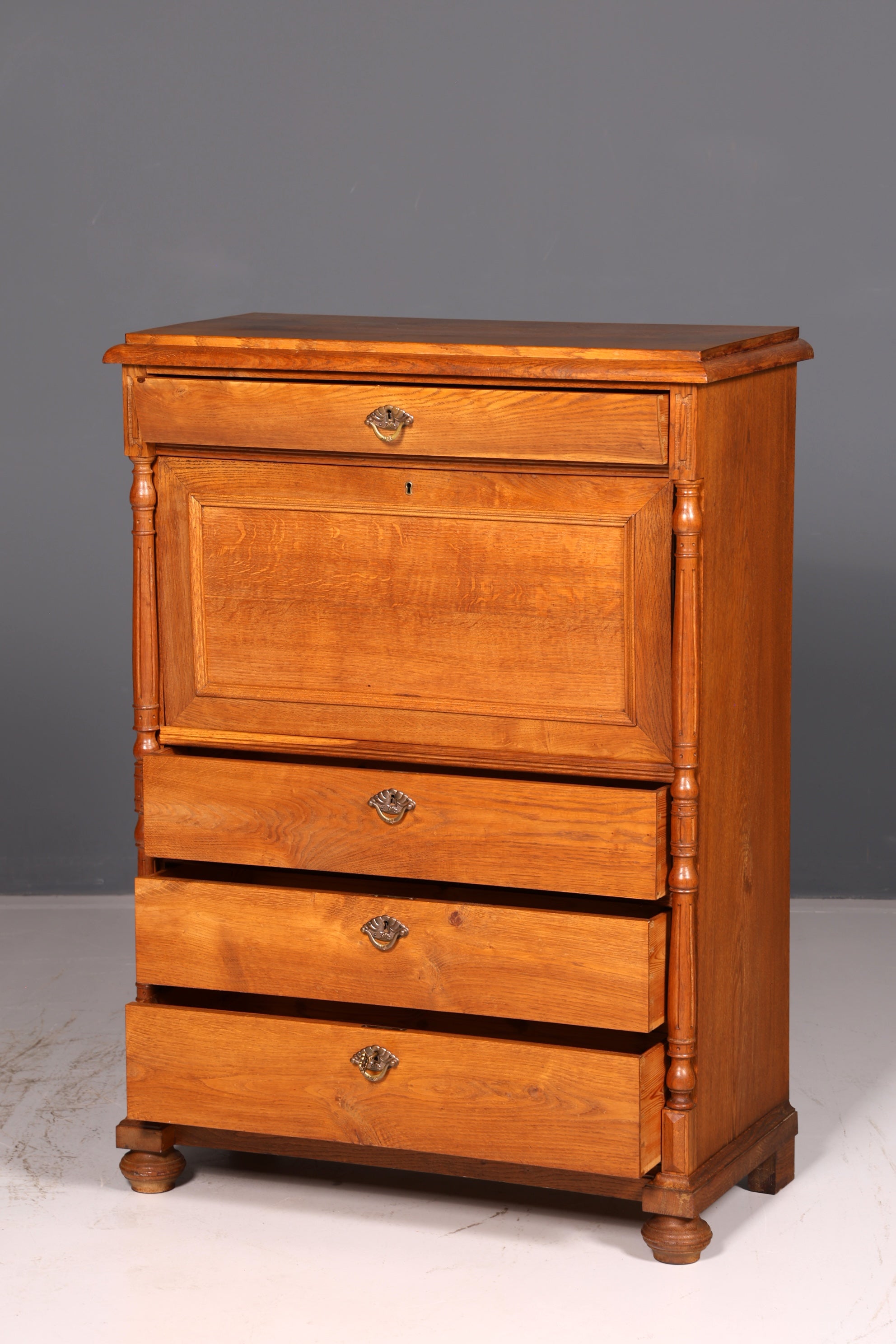Stilvoller Gründerzeit Sekretär Vertiko Highboard Jugendstil Kommode Landhaus Schrank um 1880 Antik