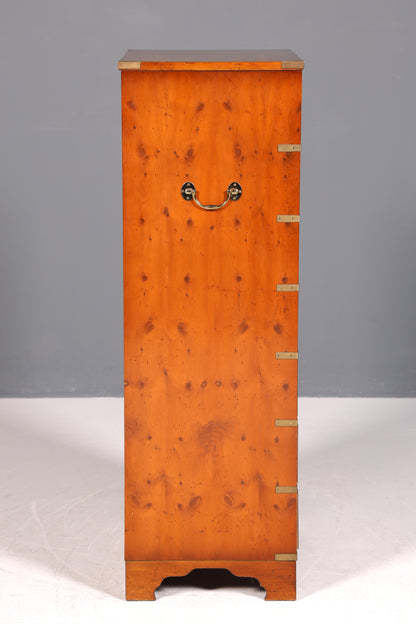 Wunderschöne Maritime Kommode Englisch Vertiko Military Chest Schrank Schubladenkommode