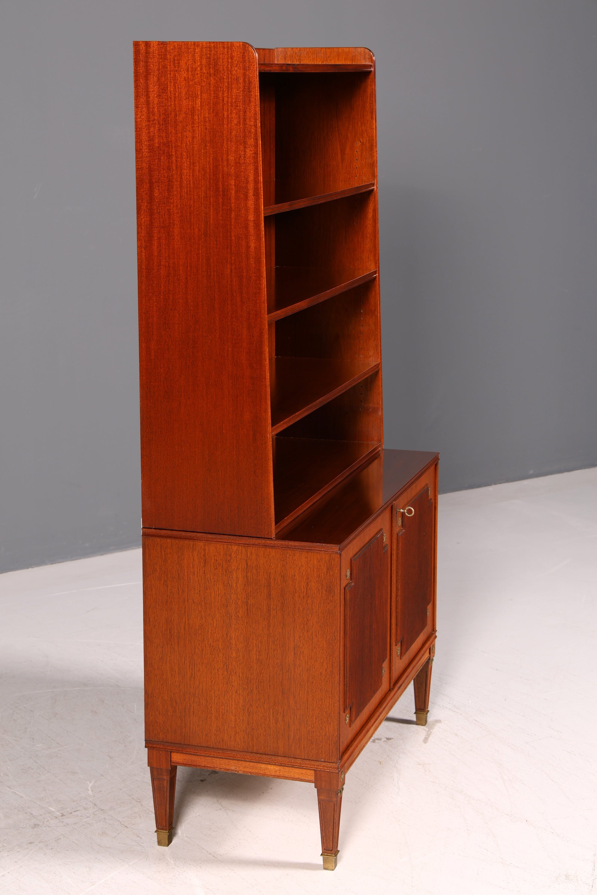 Wunderschönes Regal im Gustavianischen Stil Bücherregal Schrank Highboard Vintage Echt Holz Antik