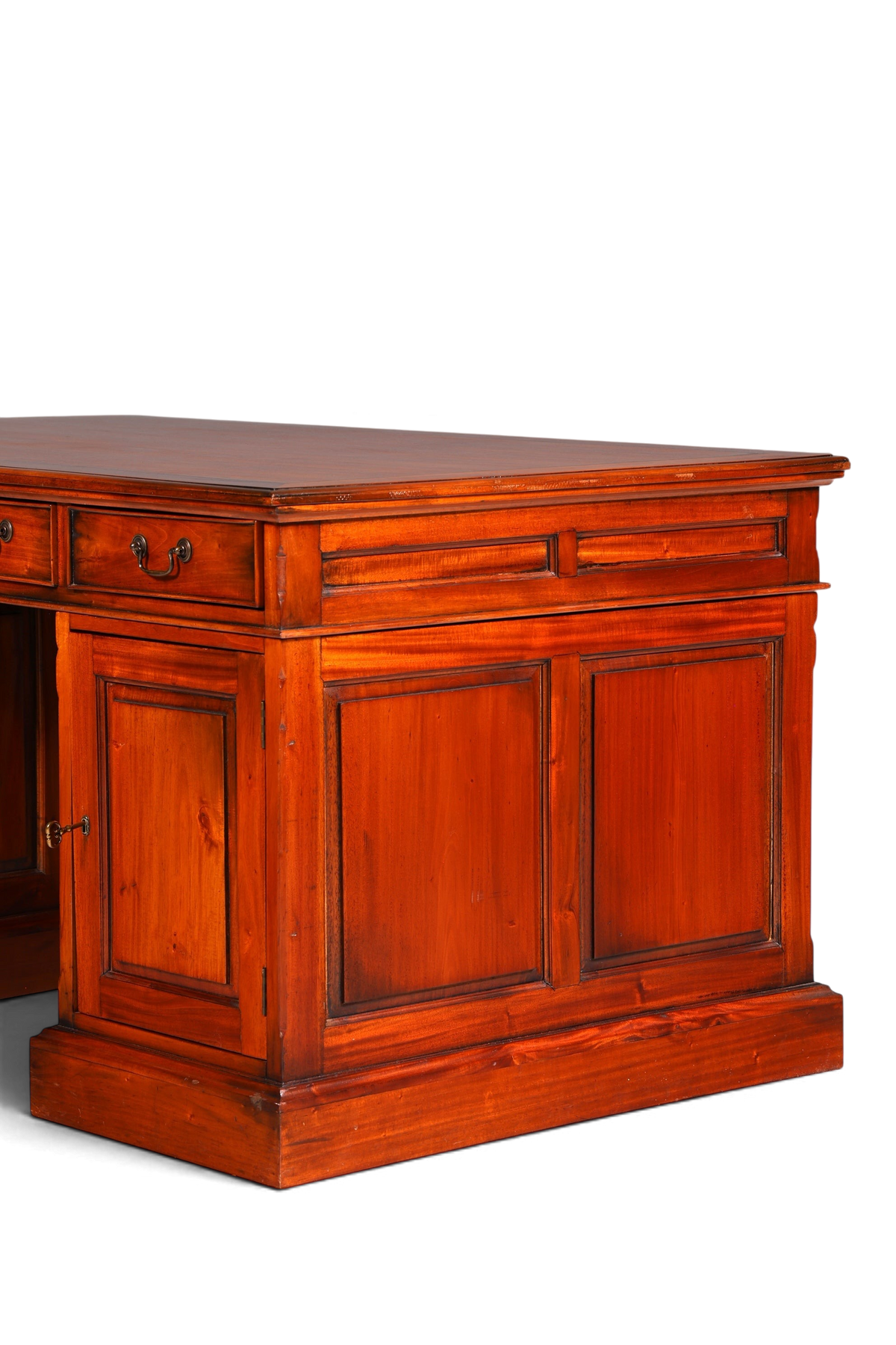 Hauptstadt Möblerei englischer Partnerdesk aus massivem Mahagoni mit edler Holzmaserung und klassischem Design