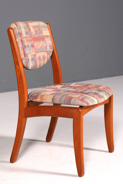 Schlichter Mid Century Stuhl Retro Esszimmer Stuhl Danish Design Küchenstuhl Teak Holz Sekretär Stuhl 2 von 2