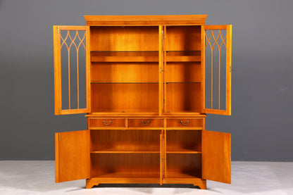 F946 Finish Wunderschöne Englische Vitrine Bücherschrank Buffet Antik Stil Englisch Eibe Glasvitrine Bibliothek
