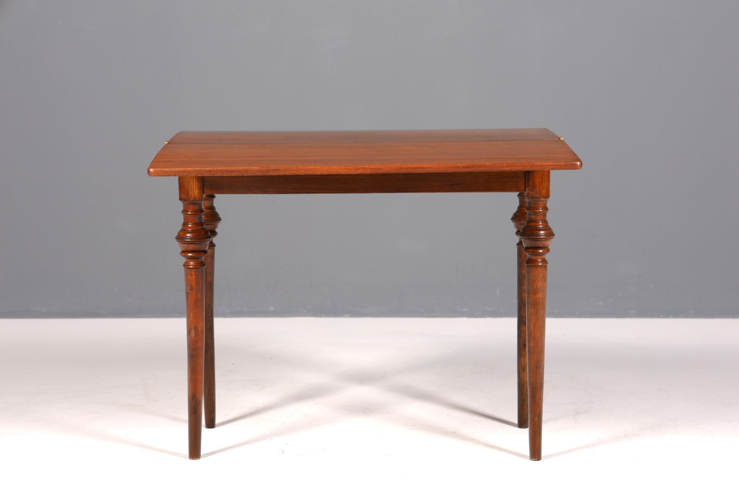 Dreamlike Gründerzeit-era table, fold-out console table, dining table, real wood, antique, game table, kitchen table