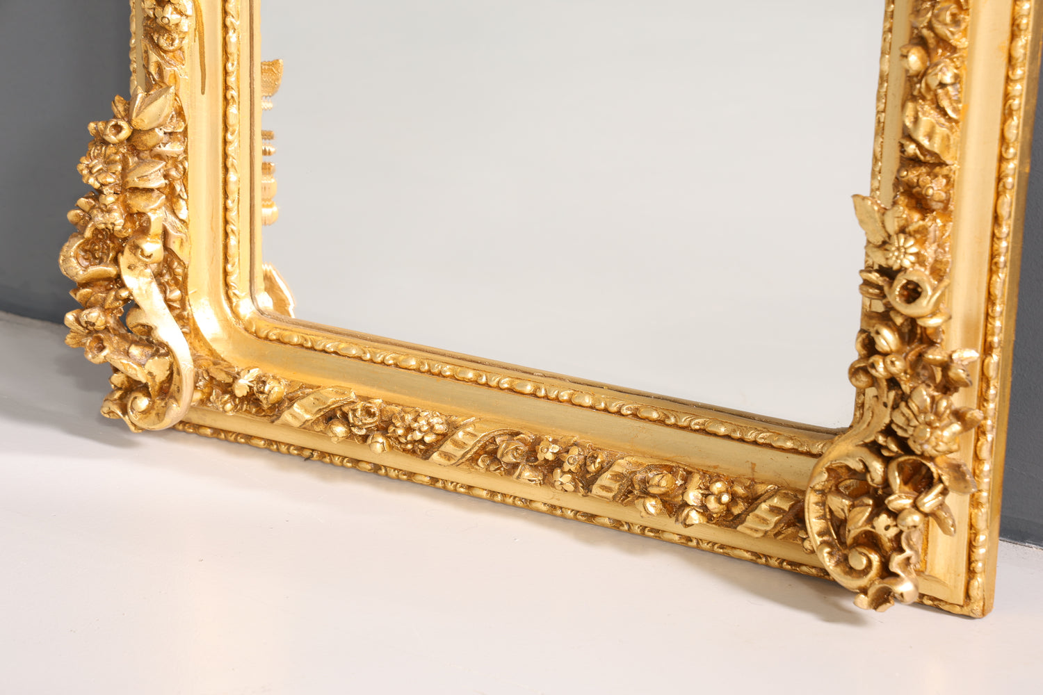 Wunderschöner Prunk Barock Stil Standspiegel Antik Stil Gold Ornament Flurspiegel