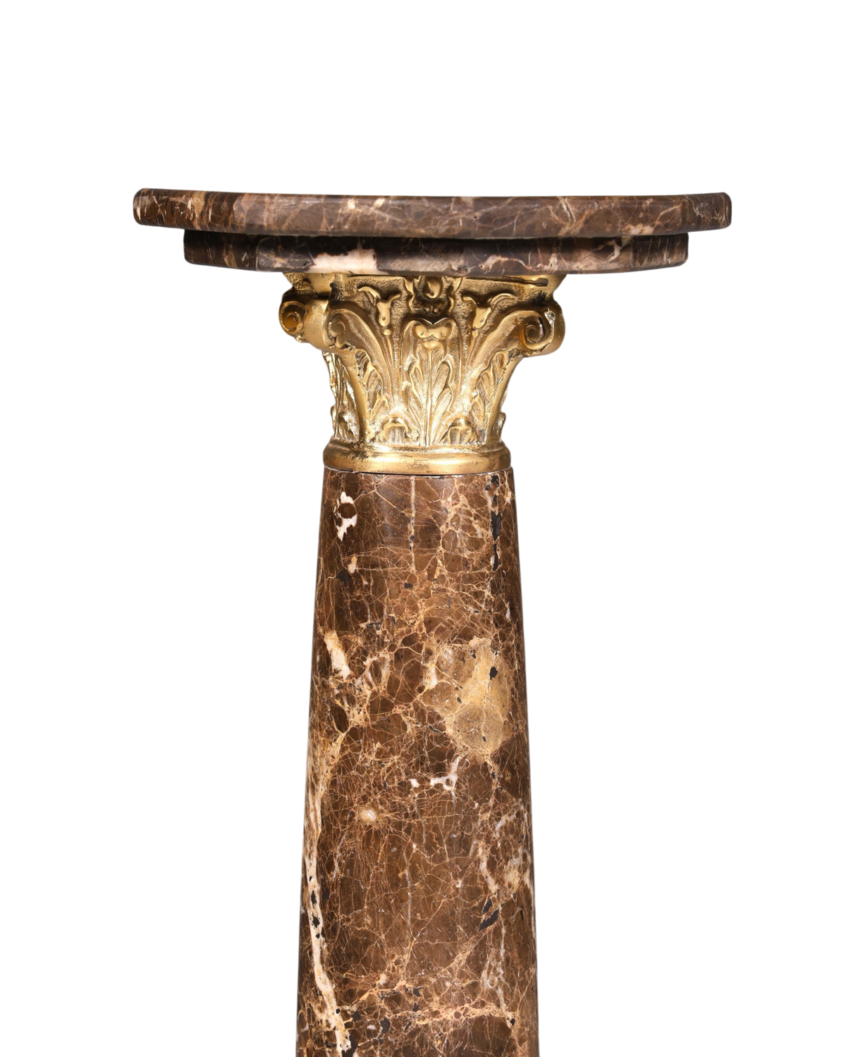 Wunderschöne Barock Stil Säule Louis XV Marmor Blumensäule Naturstein Braun Sockel Ablage 1 von 2