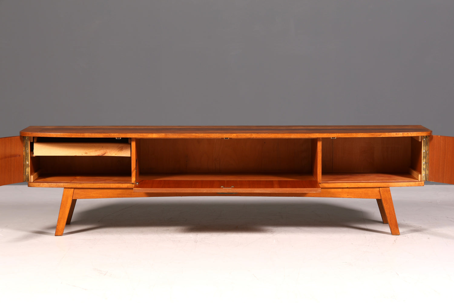 G134 Finish Mid Century Sideboard Vintage TV Kommode 60s Schrank Longboard Retro Lowboard