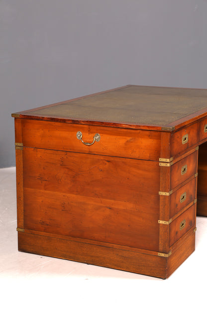 Wunderschöner Maritimer Schreibtisch Englischer Military Chest Bürotisch Office Table