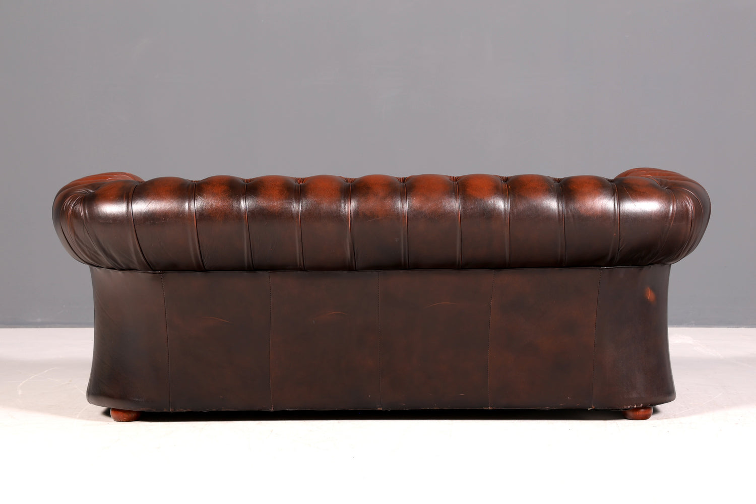 Wunderschönes Original Chesterfield Sofa 2-Sitzer Couch Englisches echt Leder Sofa UK 2 von 2