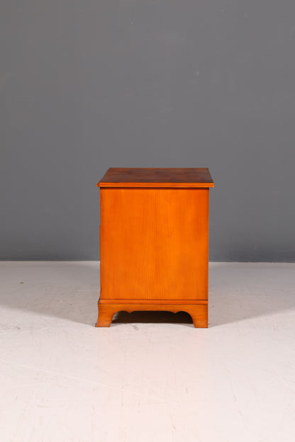 Edle Original Heldense Kommode Eibe Englisch 60s Hifi Schrank TV Schrank Klappschrank Vintage