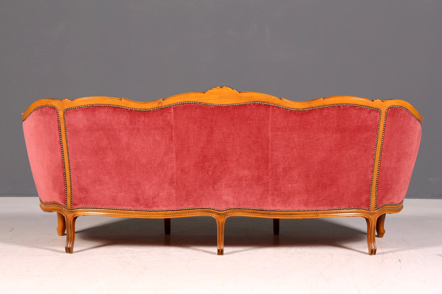 G064 Finish cm Wunderschönes Chippendale Sofa Barock Stil Couch Samt Stoff 3 Sitzer