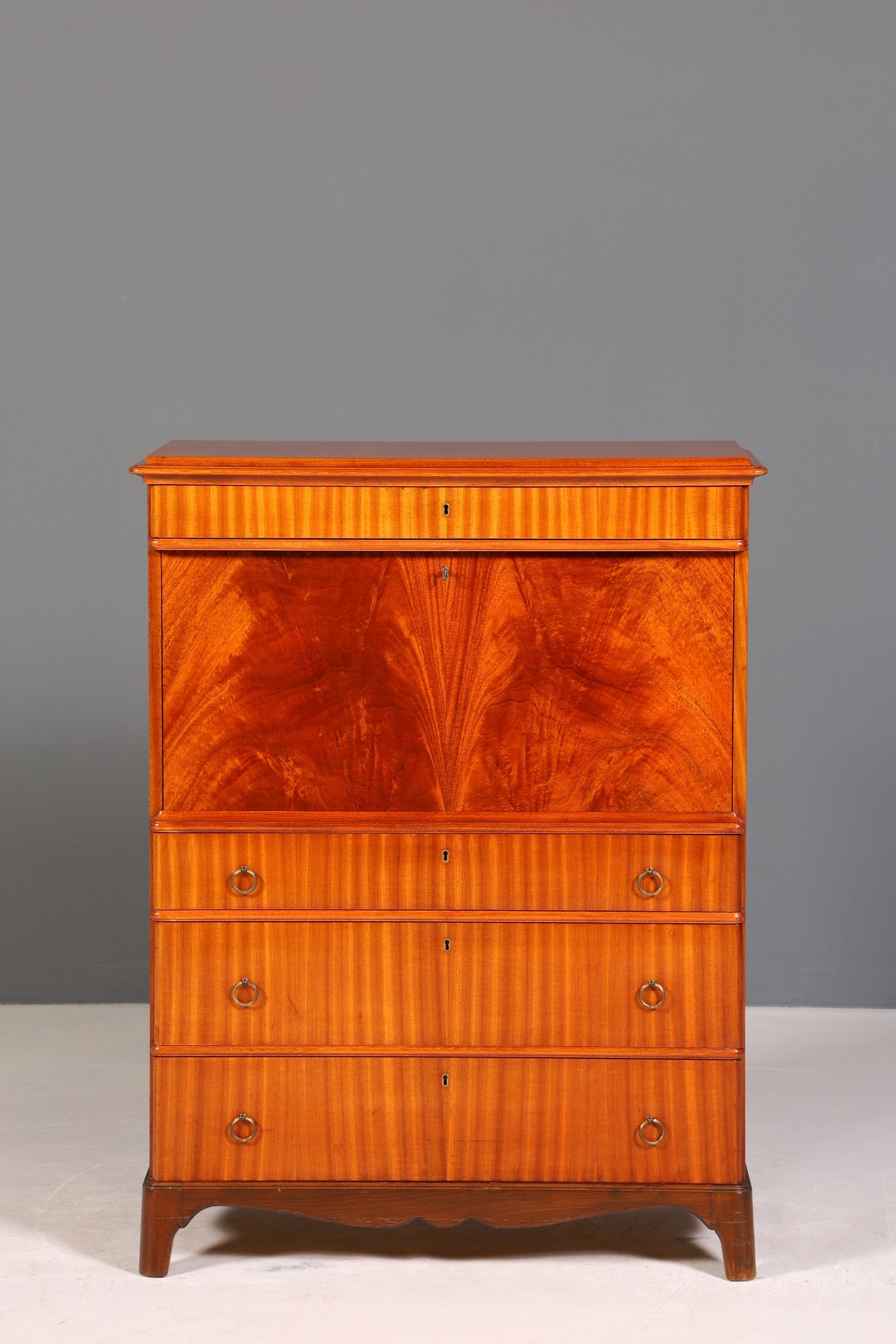 Traumhafter Sekretär im Antik Stil Büro Kommode Art Deco Stil 50s Vertiko Schreibkommode Kommode