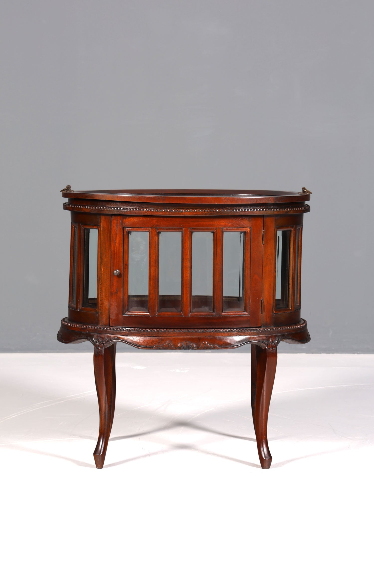 Wunderschöner filigraner Chippendale Barschrank echt Holz Teeschrank im Jugendstil Vitrine