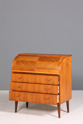 Traumhafter Mid Century Rollladen Sekretär echt Holz Büro Schrank Vintage Schreibkommode