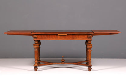 Wunderschöner Gründerzeit Esstisch Ausziehbar Massivholz Tafel Esszimmertisch Antik um 1880