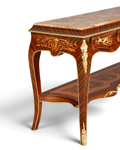 Traumhafte Barock Stil Konsolen Tisch Marmor Antik Stil Intarsien Konsole
